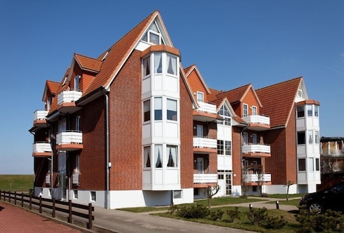 2-Zi.-Ferienwohnung in Cuxhaven-Duhnen mit Meerblick vom sonnigen Balkon